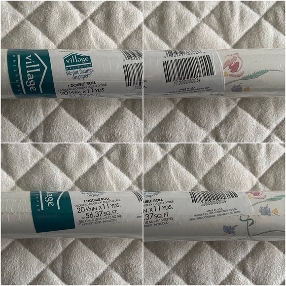 Vintage Floral Double Roll Wallpaper Wallcoverings - Picture 11 of 16